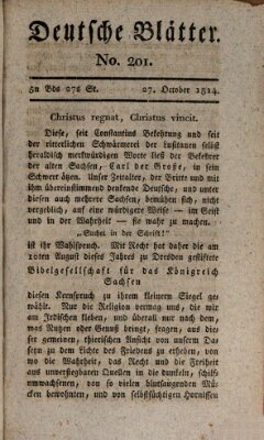 Deutsche Blätter Donnerstag 27. Oktober 1814