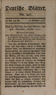 Deutsche Blätter Samstag 12. November 1814