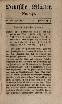 Deutsche Blätter Dienstag 21. Februar 1815