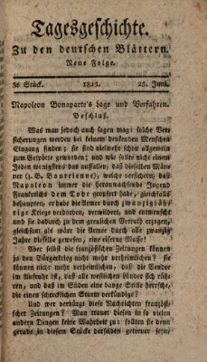 Deutsche Blätter Sonntag 25. Juni 1815