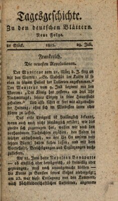 Deutsche Blätter Samstag 29. Juli 1815