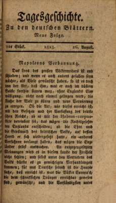 Deutsche Blätter Samstag 26. August 1815