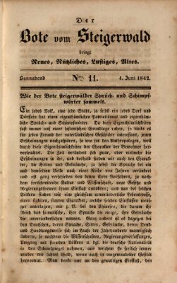 Der Bote vom Steigerwald Samstag 4. Juni 1842