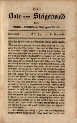 Der Bote vom Steigerwald Samstag 11. Juni 1842