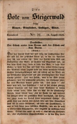 Der Bote vom Steigerwald Samstag 13. August 1842