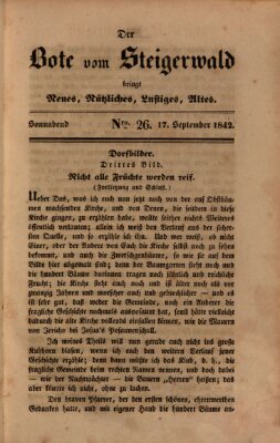 Der Bote vom Steigerwald Samstag 17. September 1842