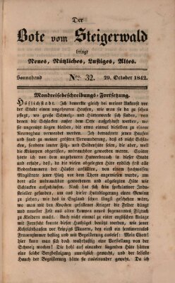 Der Bote vom Steigerwald Samstag 29. Oktober 1842