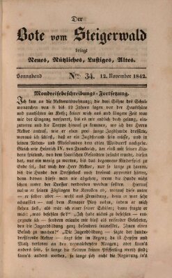 Der Bote vom Steigerwald Samstag 12. November 1842