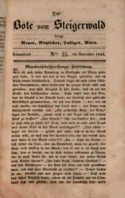 Der Bote vom Steigerwald Samstag 19. November 1842