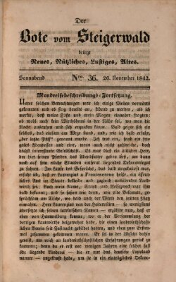 Der Bote vom Steigerwald Samstag 26. November 1842