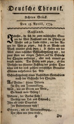 Deutsche Chronik Montag 25. April 1774