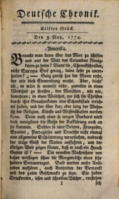 Deutsche Chronik Donnerstag 5. Mai 1774