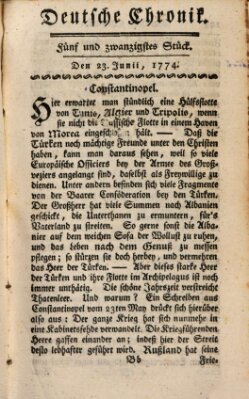 Deutsche Chronik Donnerstag 23. Juni 1774