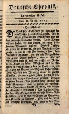 Deutsche Chronik Montag 11. Juli 1774