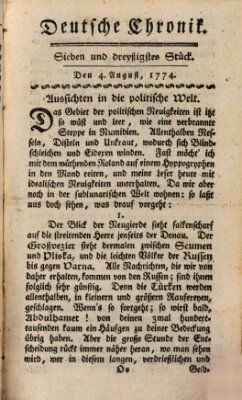 Deutsche Chronik Donnerstag 4. August 1774