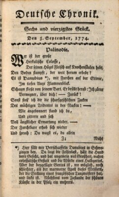 Deutsche Chronik Montag 5. September 1774