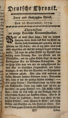 Deutsche Chronik Montag 26. September 1774