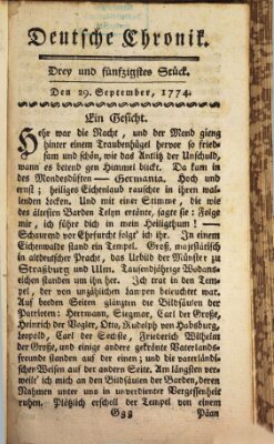 Deutsche Chronik Donnerstag 29. September 1774