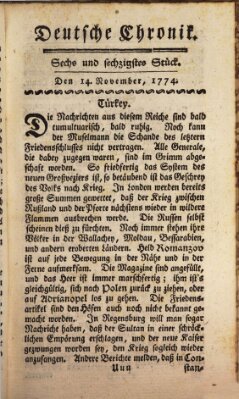 Deutsche Chronik Montag 14. November 1774