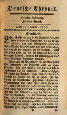 Deutsche Chronik Montag 16. Januar 1775