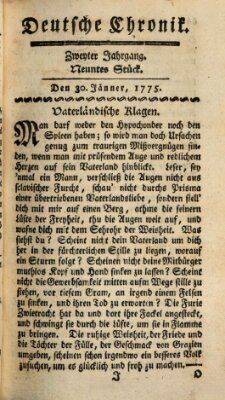 Deutsche Chronik Montag 30. Januar 1775