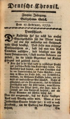 Deutsche Chronik Montag 27. Februar 1775