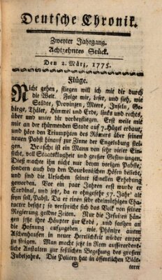 Deutsche Chronik Donnerstag 2. März 1775