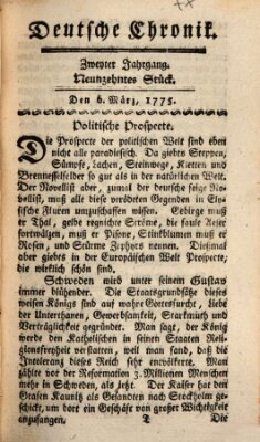 Deutsche Chronik Montag 6. März 1775