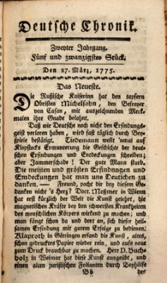 Deutsche Chronik Montag 27. März 1775