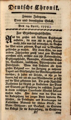 Deutsche Chronik Montag 24. April 1775