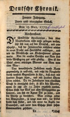 Deutsche Chronik Freitag 26. Mai 1775