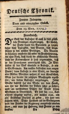 Deutsche Chronik Montag 29. Mai 1775