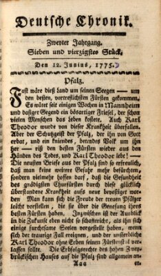 Deutsche Chronik Montag 12. Juni 1775