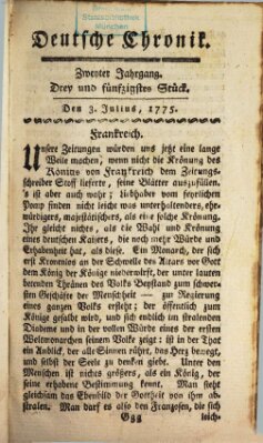 Deutsche Chronik Montag 3. Juli 1775