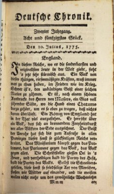 Deutsche Chronik Donnerstag 20. Juli 1775