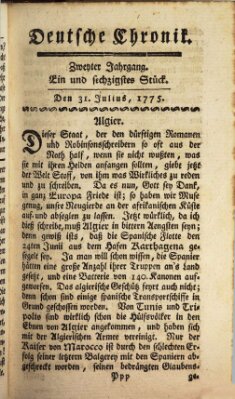 Deutsche Chronik Montag 31. Juli 1775