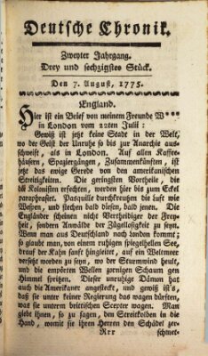 Deutsche Chronik Montag 7. August 1775