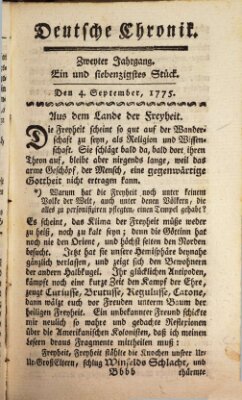 Deutsche Chronik Montag 4. September 1775