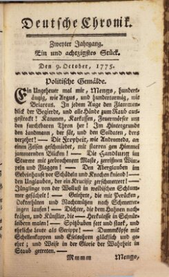 Deutsche Chronik Montag 9. Oktober 1775