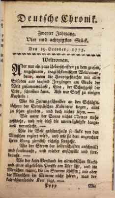 Deutsche Chronik Donnerstag 19. Oktober 1775