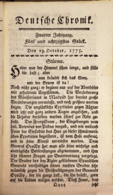 Deutsche Chronik Montag 23. Oktober 1775