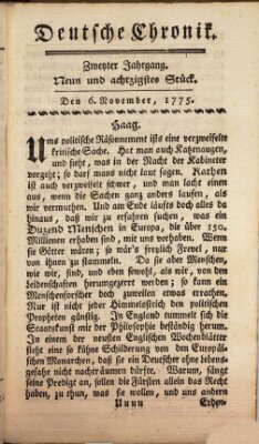 Deutsche Chronik Montag 6. November 1775