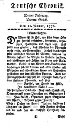 Deutsche Chronik Donnerstag 11. Januar 1776