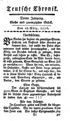 Deutsche Chronik Donnerstag 28. März 1776