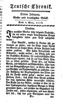 Deutsche Chronik Donnerstag 2. Mai 1776