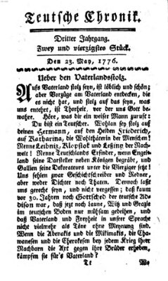 Deutsche Chronik Donnerstag 23. Mai 1776