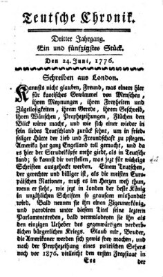 Deutsche Chronik Montag 24. Juni 1776