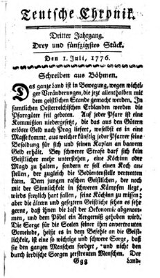 Deutsche Chronik Montag 1. Juli 1776