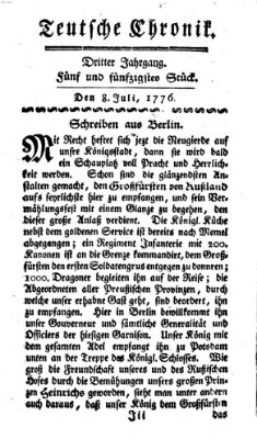 Deutsche Chronik Montag 8. Juli 1776