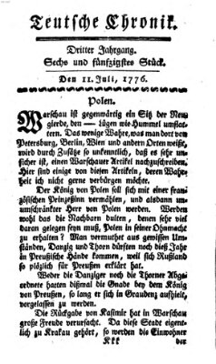 Deutsche Chronik Donnerstag 11. Juli 1776